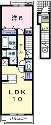 フェリア糸井Ｂの物件間取画像